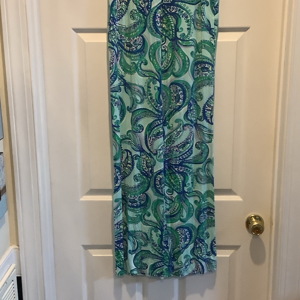 Lilly Pulitzer Green and Blue Wide Leg‎ Palazzo Pants, small